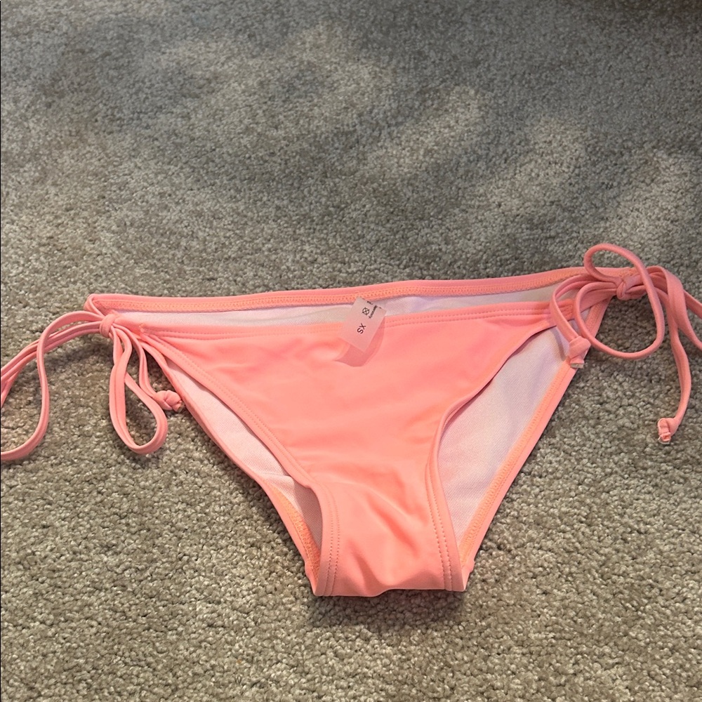 Pink Tie-Side Bikini Bottom